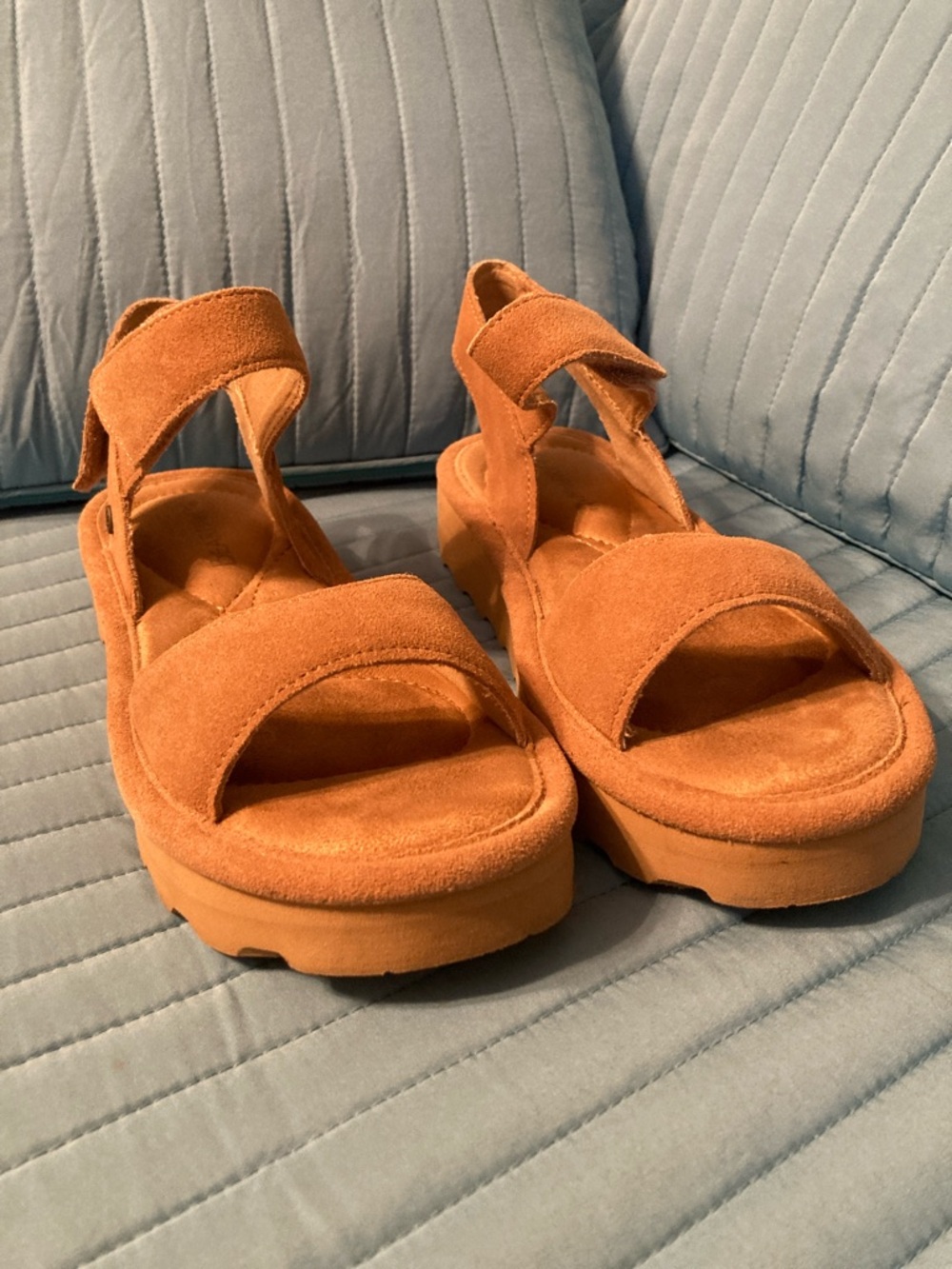 BearPaw Suede Platform Sandals